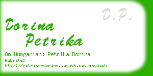dorina petrika business card
